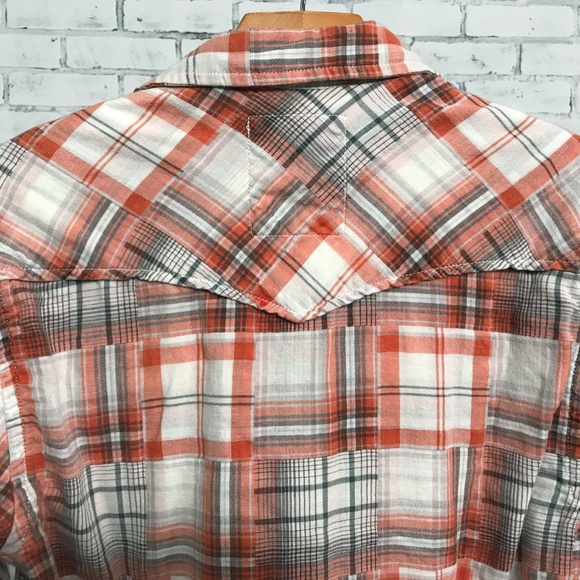 GUESS Men's Orange Rodeo Button-Up - Picture 6 of 6